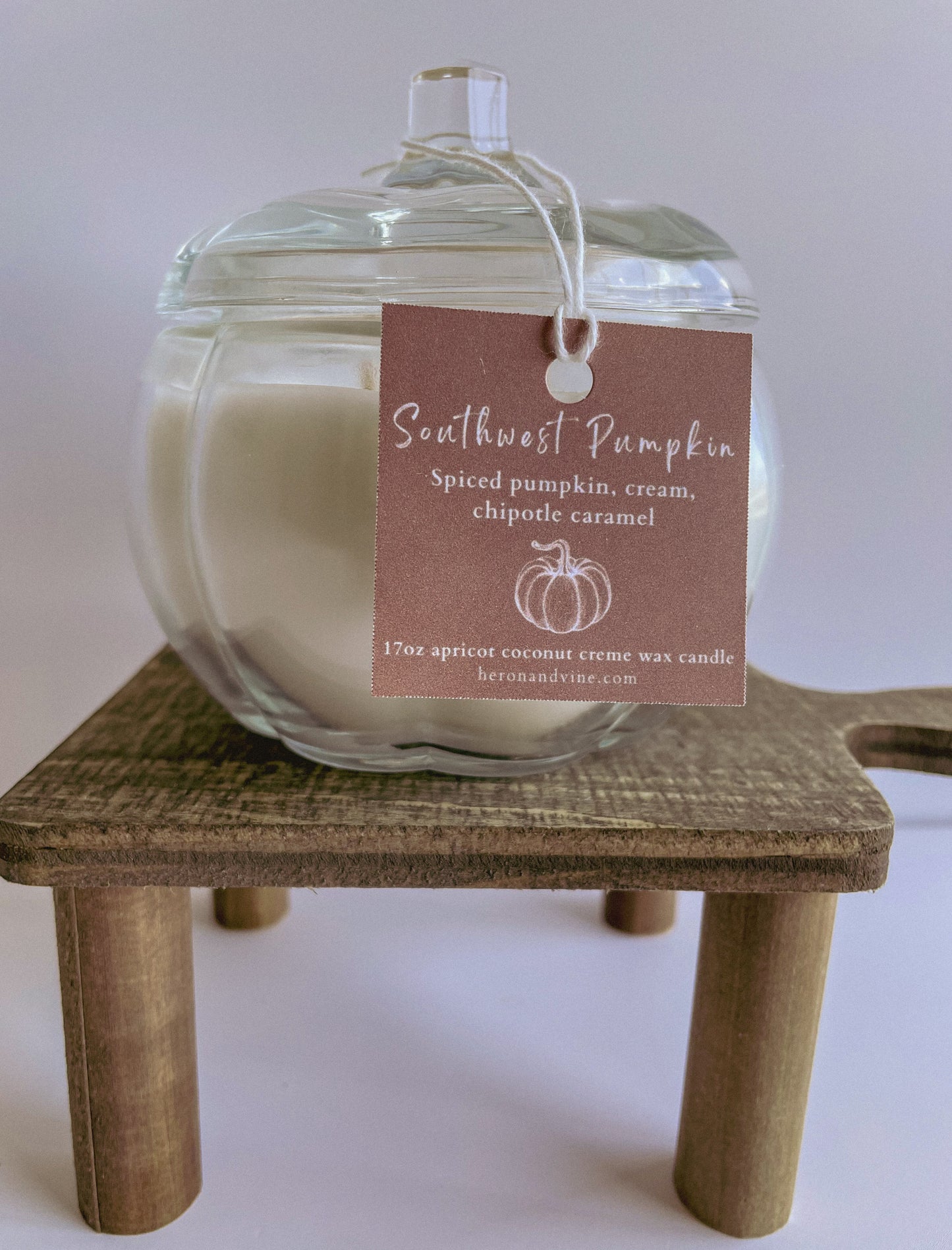 Glass Pumpkin Candles